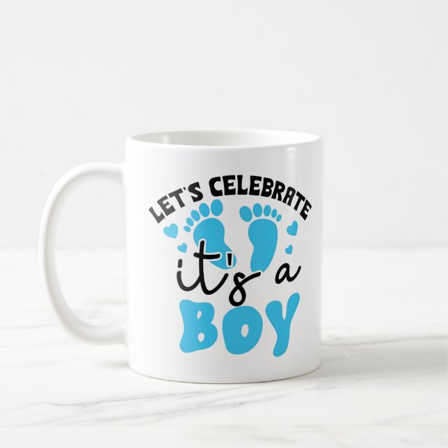 Célébrez le nouveau bébé garçon Gift Mug (Gauche)