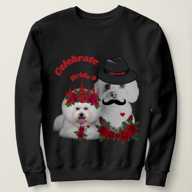 Célébrez le sweatshirt de mariée et de marié (Design devant)
