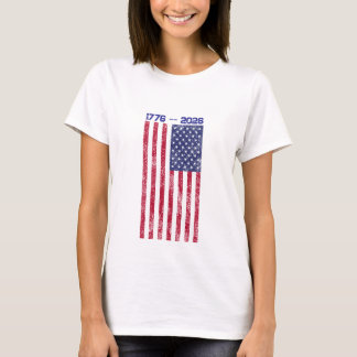 Célébrez le T-shirt femme America 250 avec drapeau