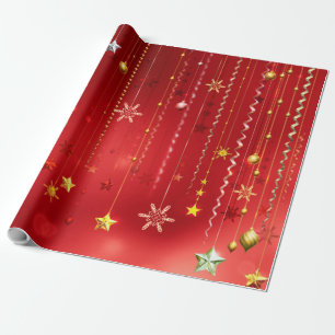 Célèbrez Noël avec du Papier Cadeau Rouge Incarnat