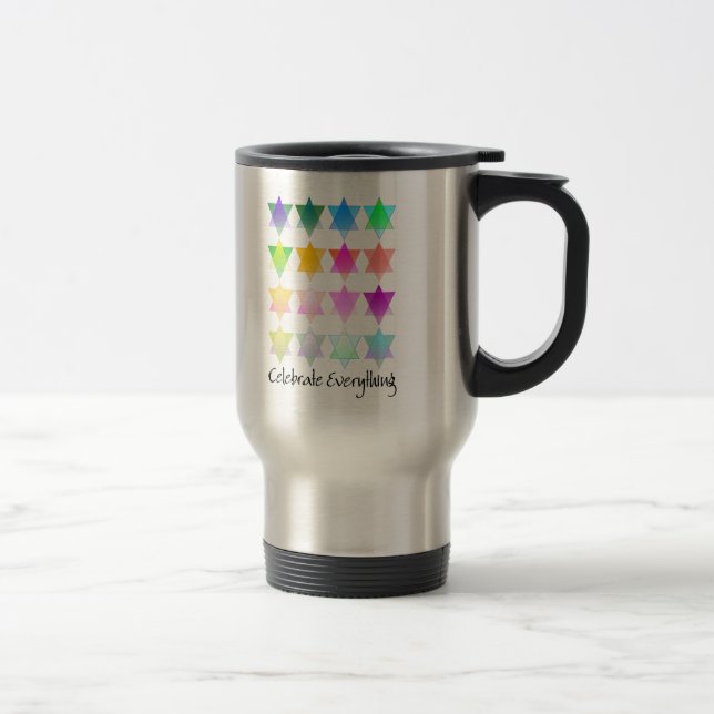 Célébrez tout tasse de voyage (Droit)