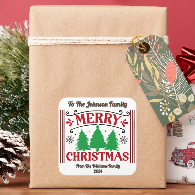 Célébrez un Noël joyeux avec des autocollants fest (vacances)