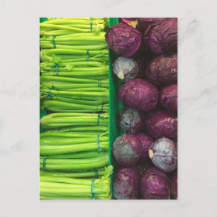 Céleri vert, Carte postale de chou pourpre