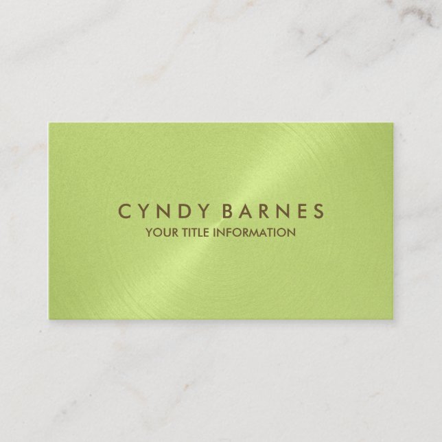 Celery Green Sheen Carte de visite (Devant)