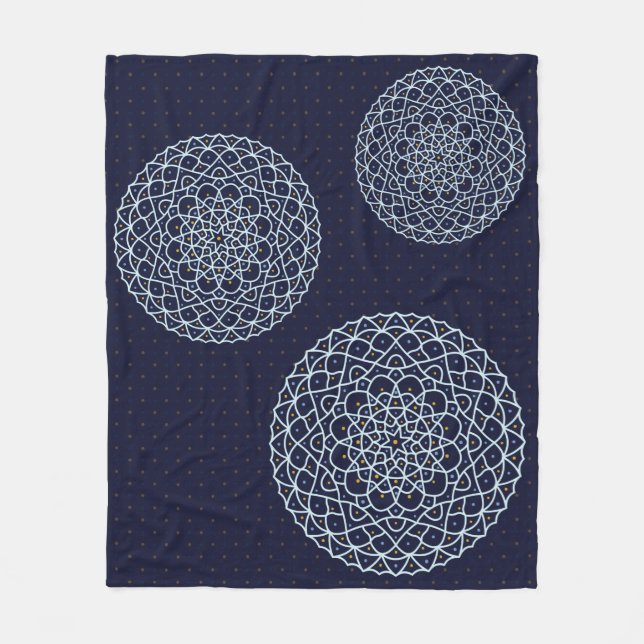 Céleste couverture en polaire de nuit (Devant)