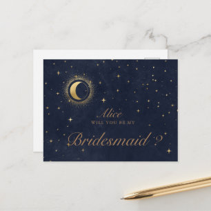 Céleste Crescent Moon Bridesmaid Invitation