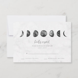 Céleste Gris Lune Phases Mariage RSVP