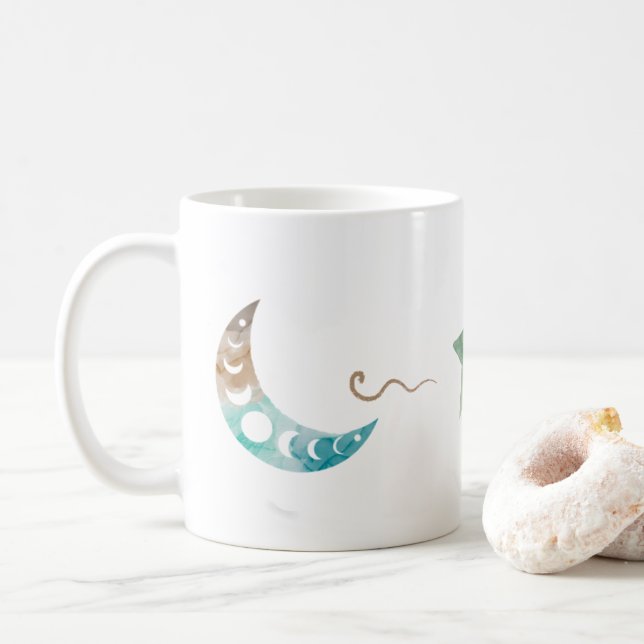 Céleste Moon Star Classic en céramique Mug (Avec donut)