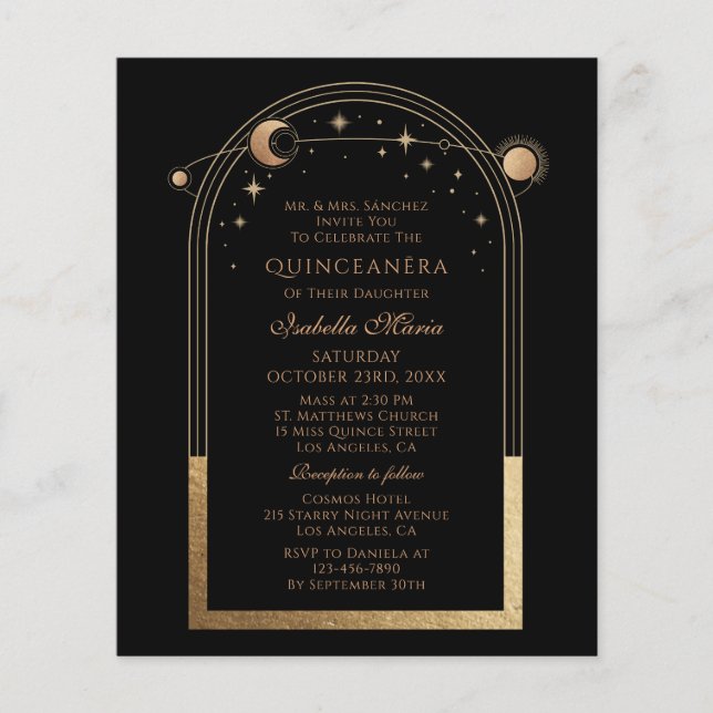 Céleste Quinceañera Or Noir (Devant)