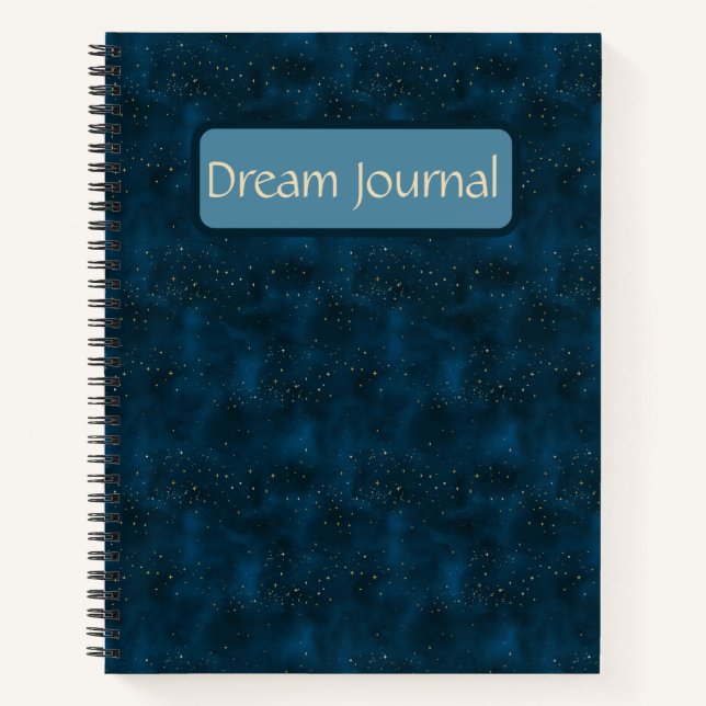 Celestial Blue & White Starry Night Dream Journal (Devant)