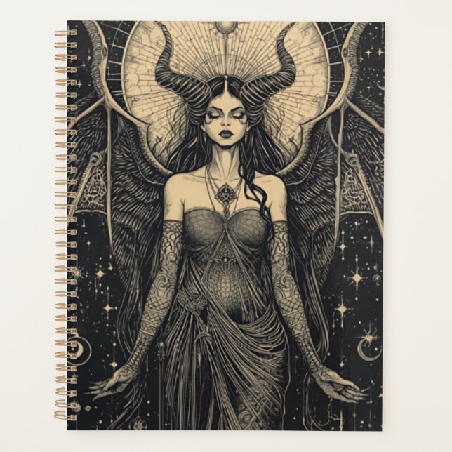 Celestial Dark Angel Art Print | Occult Goddess Il (Devant)