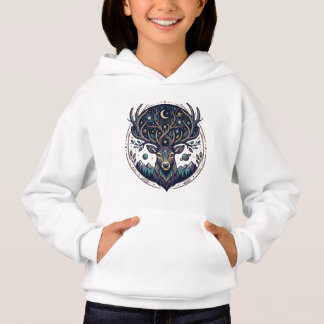Celestial Deer Mystical Moon & Star Art Stag