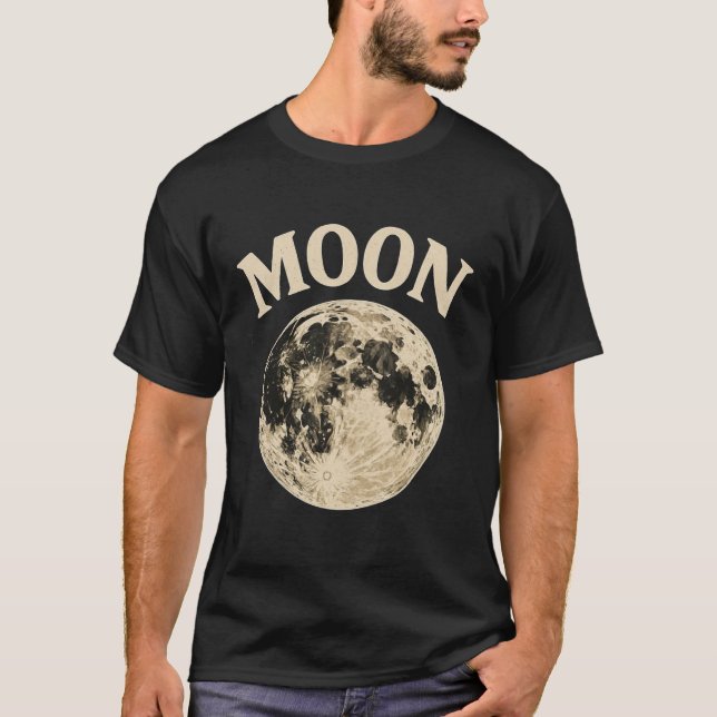 Celestial Moon Phase T-Shirt – Minimal & Cosmic  (Devant)