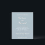 Celine Muted Blue Elegant Wedding Invitation<br><div class="desc">Invitations de mariage classiques avec un design simple et intemporel avec un script élégant et des polices serif traditionnelles.</div>