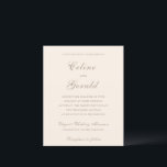 Celine Sandy Neutrals Élégant Mariage Invitation<br><div class="desc">Invitations de mariage classiques avec un design simple et intemporel avec un script élégant et des polices serif traditionnelles.</div>
