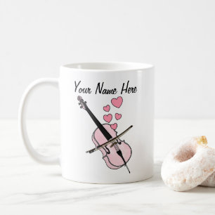 Cello Custom Wedding Mug Cellist Musicien Cadeau