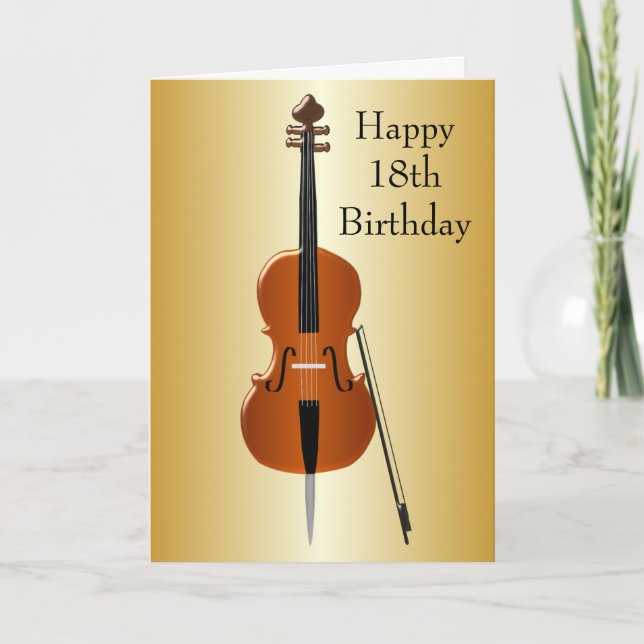 Cello Design Carte personnalisée 18e anniversaire (Devant)