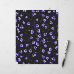 Cellules bleues de minuit, cloches, Bellflowers