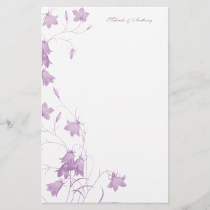 Cellules bleues - Violet 5,5 x 8,5 Papier à lettre