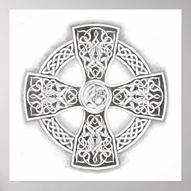Celtic Cross Irish Poster Art (Devant)