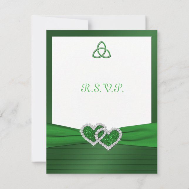 Céltic Love dans Emerald Green RSVP Card (Devant)