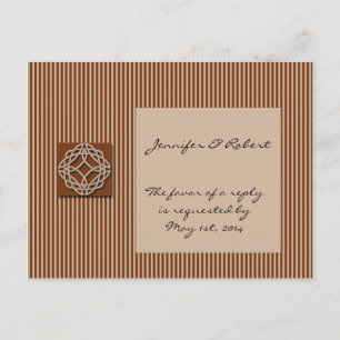 Céltic noeud en crème et rouille carte postale RSV