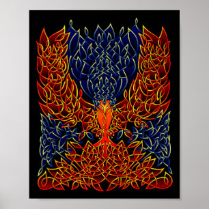 Celtic Phoenix Poster