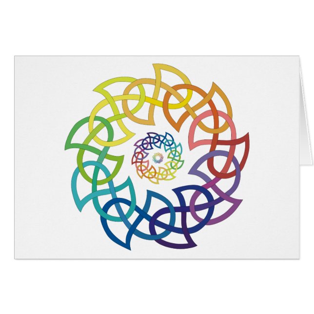 Celtic Rainbow Knotwork Rings (Devant horizontal)