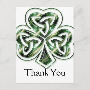 Celtic Shamrock Design 2 Mercis Cartes postales 2