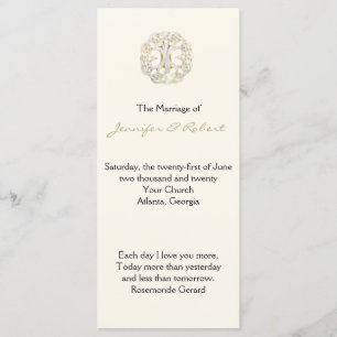 Celtic Tree of Life Gold Wedding Programme