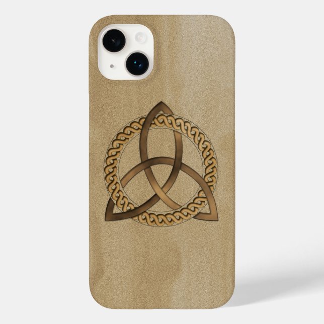 Celtic Triquetra Trinity Knot iPhone 14 Plus Coque (Verso)