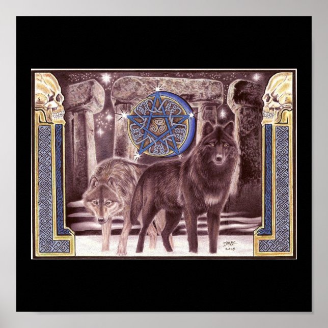 Celtic Wolf Magic Poster (Devant)