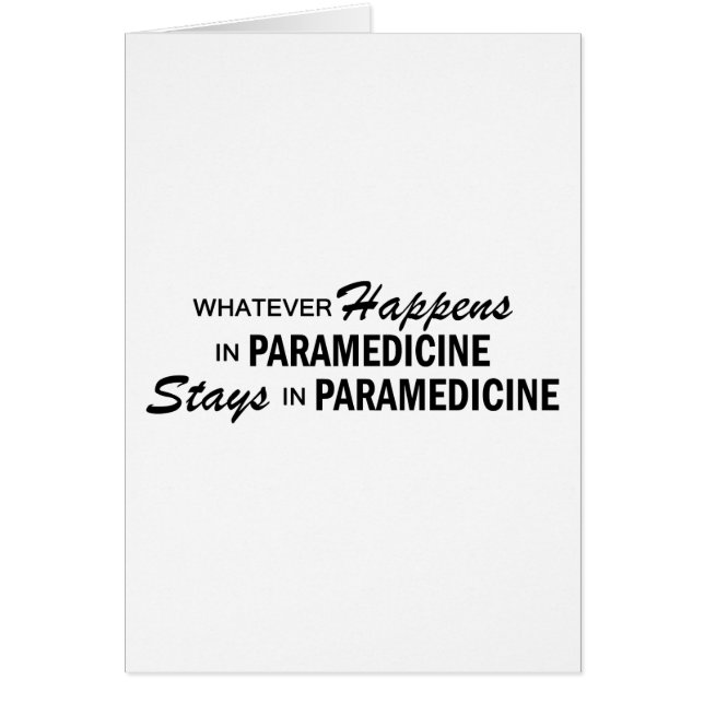 Celui qui se produise - Paramedicine (Devant)