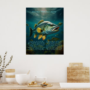 Celui Qui S'Est Éloigné Poster Avec Poème