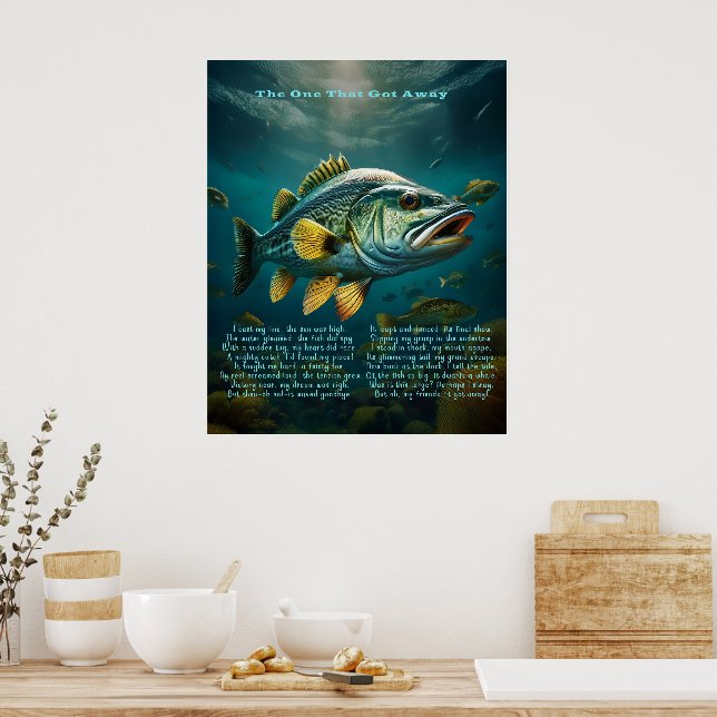 Celui Qui S'Est Éloigné Poster Avec Poème (Cuisine)