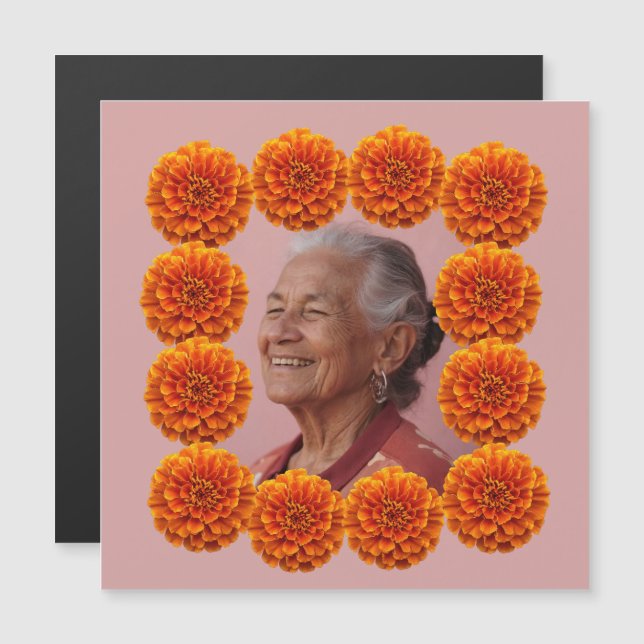 Cempasúchil Autel d'Offrande Photo Personnalisée (Devant / Derrière)