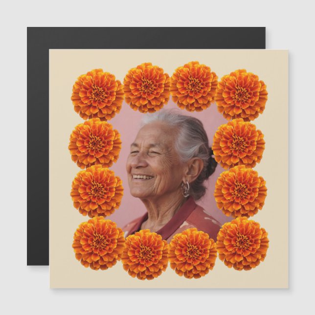 Cempasúchil Ofrenda Altar Foto Personalizada (Devant / Derrière)