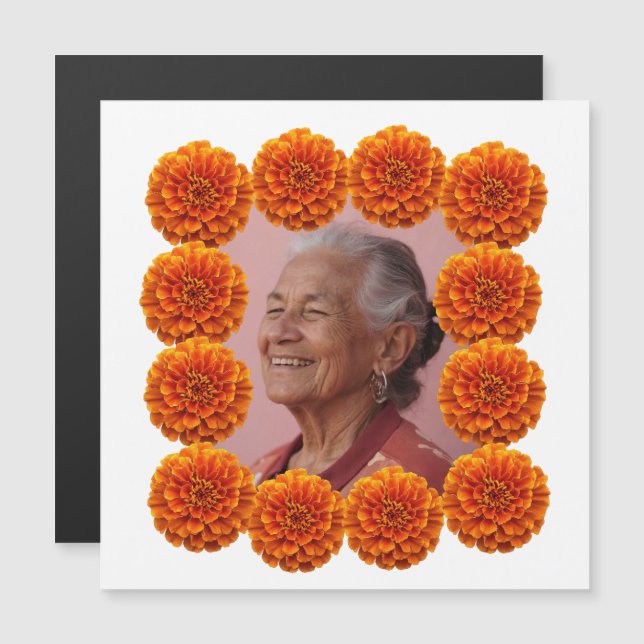 Cempasúchil Ofrenda Altar Foto Personalizada (Devant / Derrière)
