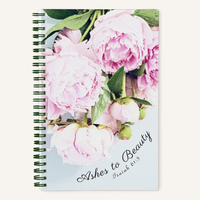 Cendres à la beauté Isaïe 61:3 Peonies Journal Flo (Recto)