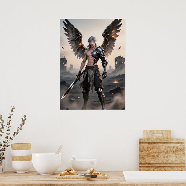 Cendres de grâce - Poster du Guerrier Angel Fallen (Cuisine)
