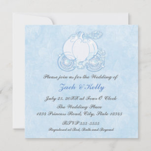 Cendrillon Blue Carriage Fairytale Invitations