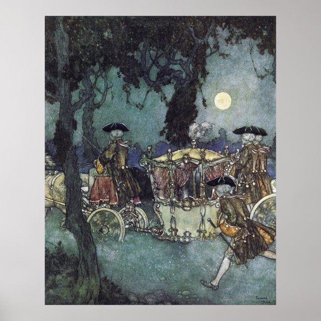 Cendrillon Coach par Edmund Dulac Poster (Devant)