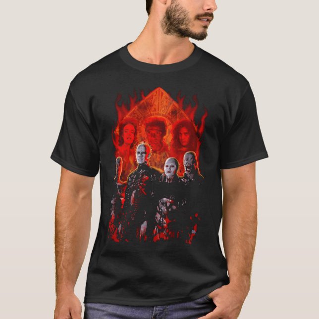 Cenobites Puzzle Box Horror Tribute Hommes T-Shirt (Devant)