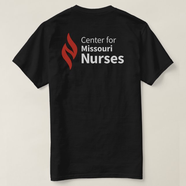 Center for Missouri Nurses Black T-Shirt (Design dos)
