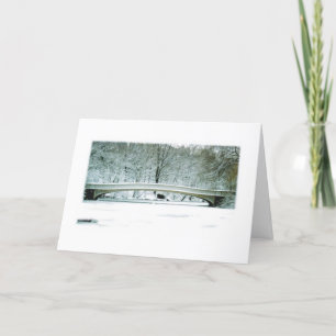 Central Park, New York, carte de Noël Bow Bridge