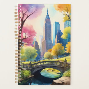 Central Park of NYC en V Watercolor Painting 1