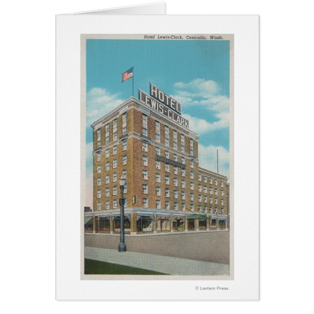 Centralia, WA - Vue de l'hôtel Lewis-Clark (Devant)