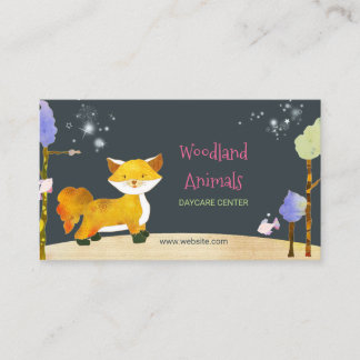 Centre de garderie Woodland Fox Cartes de visite
