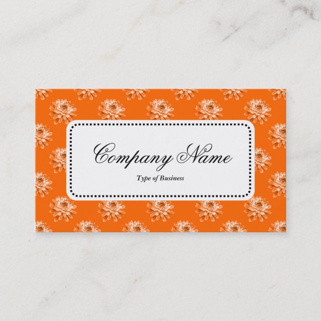 Centre Étiquette v5 - Chrysanthemum Motif Orange (Devant)
