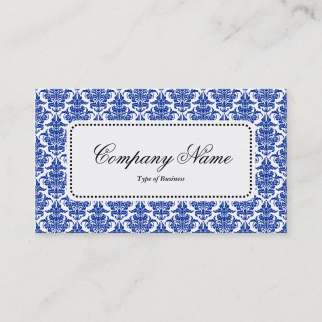 Centre Étiquette v5 - Navy Damask (Devant)